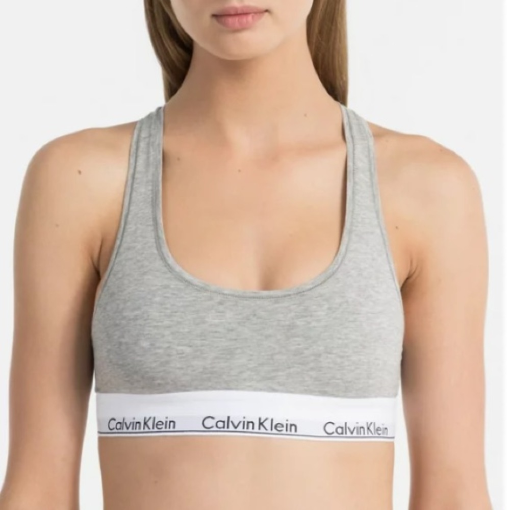 Calvin Klein Modern Cotton Grey Racerback Bralette